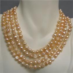 8x6 MM FRESH WATER PEARL INFINITY STRAND 64 INCHES