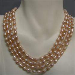 8x6 MM FRESH WATER PEARL INFINITY STRAND 64 INCHES