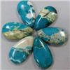 Image 1 : 23x16 MM LOT OF STABILIZED TURQUOISE TEAR DROPS - FULL DRILLED