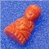 Image 1 : 3.70 CTS CARVED ITALIAN CORAL BUDDHA 13x8 MM