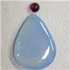 Image 1 : 14 CTS BLUE LACE AGATE TEAR DROP AND GARNET MIXED LOT 22x16-4 MM - PERFECT FOR PENDANT