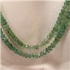 Image 1 : 116 CTS 2 STRANDS OF GRADUATED FACETED EMERALD RONDELLES - LENGTH ADJUSTABLE - INCLUDED