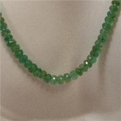 85 CTS GRADUATED EMERALD RONDELLES STRAND - INCLUDED