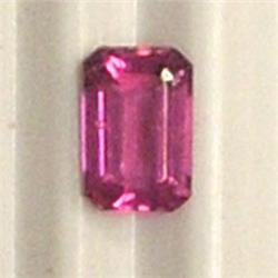 0.60 CTS EMERALD CUT PINK TOURMALINE 6x4 MM