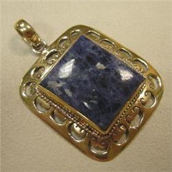 45x40 MM SODALITE METAL PENDANT