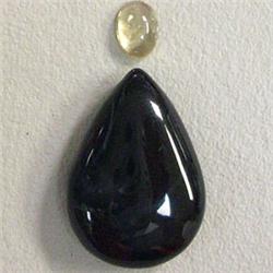 14+ CTS MIXED LOT BLACK AGATE TEAR DROP AND CITRINE 23x16-7x5 MM