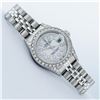 Image 3 : Rolex Ladies Stainless Steel Quickset Mother Of Pearl Diamond Lugs Jubilee Rolex