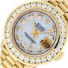 Image 2 : Rolex Ladies 18K Yellow Gold President Mother Of Pearl 2.15 ctw Diamond Wristwat