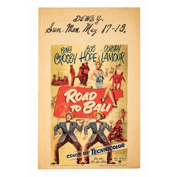 Road to Bali Window Card.