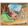 Image 2 : A Signed Bugs Bunny & Yosemite Sam Limited Edition Cel.