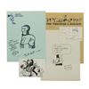 Image 1 : Collection of (5) Signed Comic Strip Drawings.