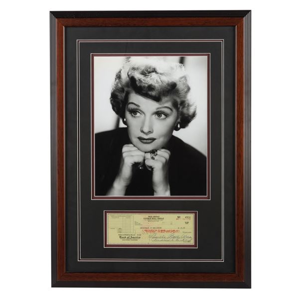 Lucilie Ball Framed Check