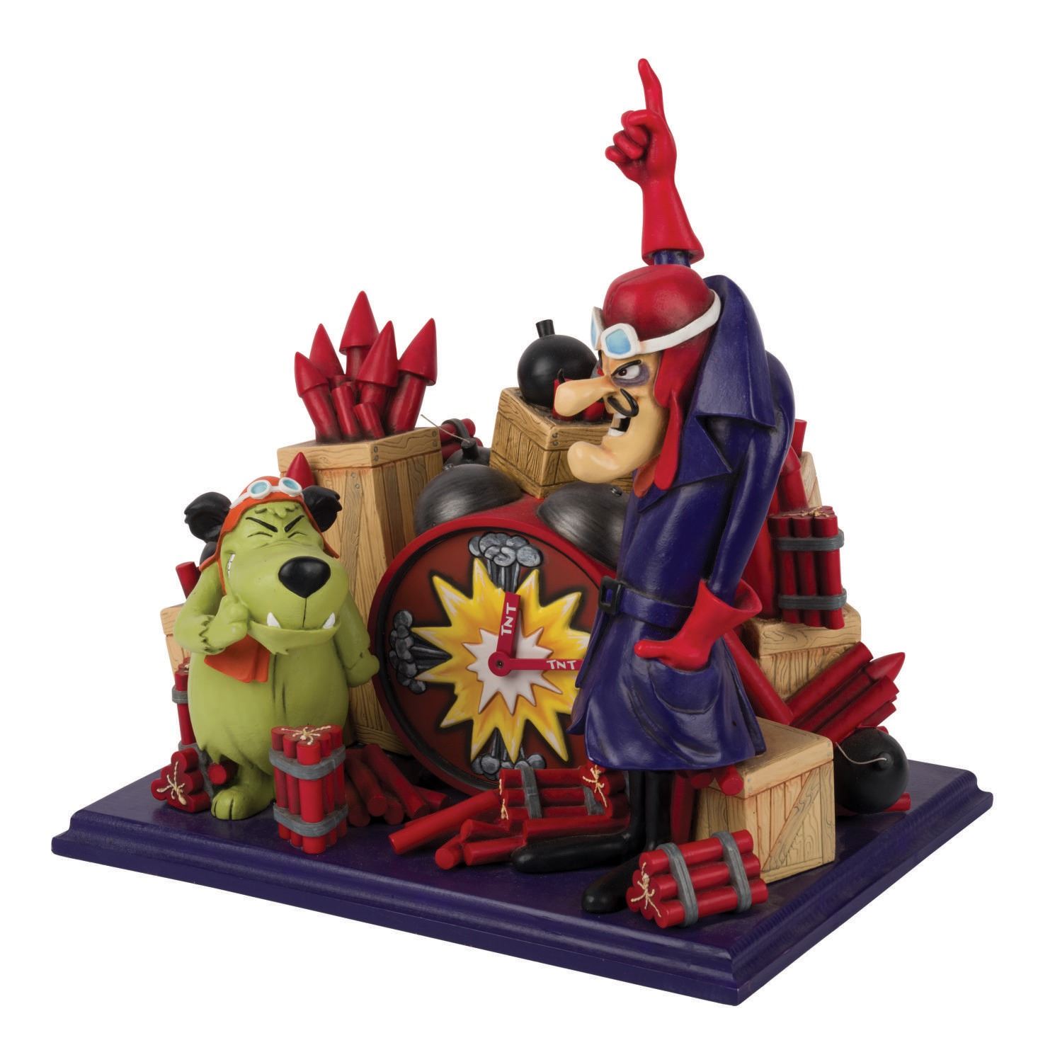 Dastardly and Muttley Limited Edition Clock Sculpture.