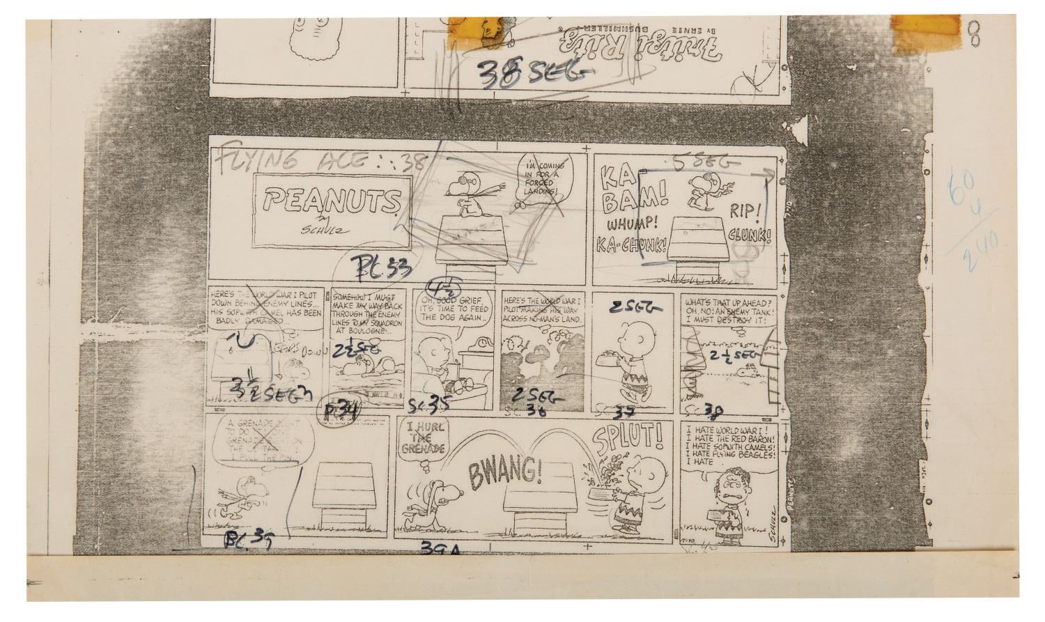 Pan Layout From The Charlie Brown and Snoopy Show. - Van Eaton Galleries
