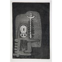 Amitabha Banerjee, Shiva Lingam, Indian Etching
