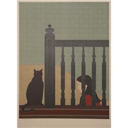 Will Barnet, The Bannister, Lithograph