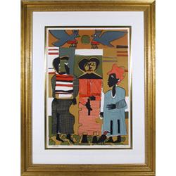 Romare Bearden, Firebirds, Lithograph
