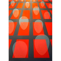 Clarence H. Carter, Op-Art Serigraph 1976