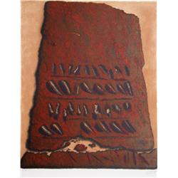 Moshe Castel, Secret Writing, Lithograph