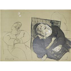 Jose Luis Cuevas, L'Amour Fou, Lithograph