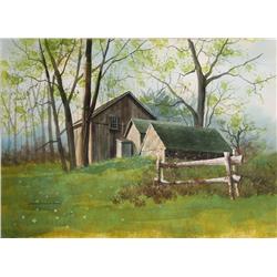 James Feriola, American Farm, Watercolor