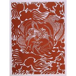 Manuel Izquerdo, Marine Garden, Woodcut