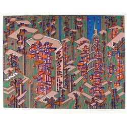 Risaburo Kimura, City, Serigraph