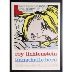 Roy Lichtenstein, Kunshtalle Bern, Signed Silkscreen 1968
