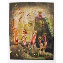 Roberto Matta, Nid de Noeds, Aquatint Etching