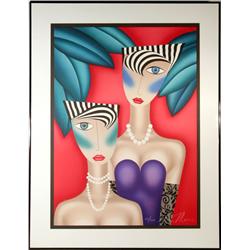 Robin Morris, Two Women, Lithograph