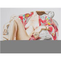 Philip Pearlstein, Kimono, Nude Lithograph