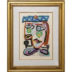 Pablo Picasso, Femme au Beret, Lithograph