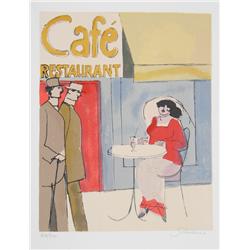 David Schneuer, Petit Café, Lithograph