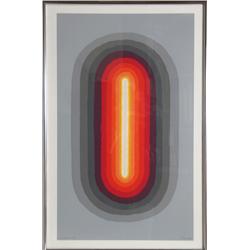 Arthur Secunda, Cosmic Radiation, Op-Art Serigraph
