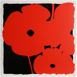 Donald Sultan, Three Red Poppies, Silkscreen