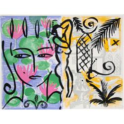 Stefan Szczesny, Lili in a Pond, Serigraph