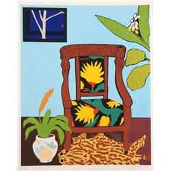 Hunt Slonem, Shell Ginger, Serigraph