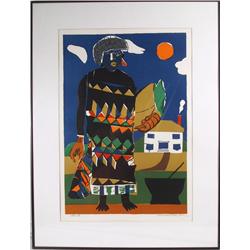 Romare Bearden, Pilate (Misty Island), Lithograph