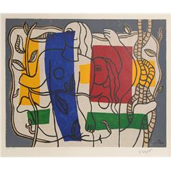 FERNAND LEGER、LA TABLE DANS LE JARDIN La Table dans Le Jardin by Fernand Leger - Oil Painting