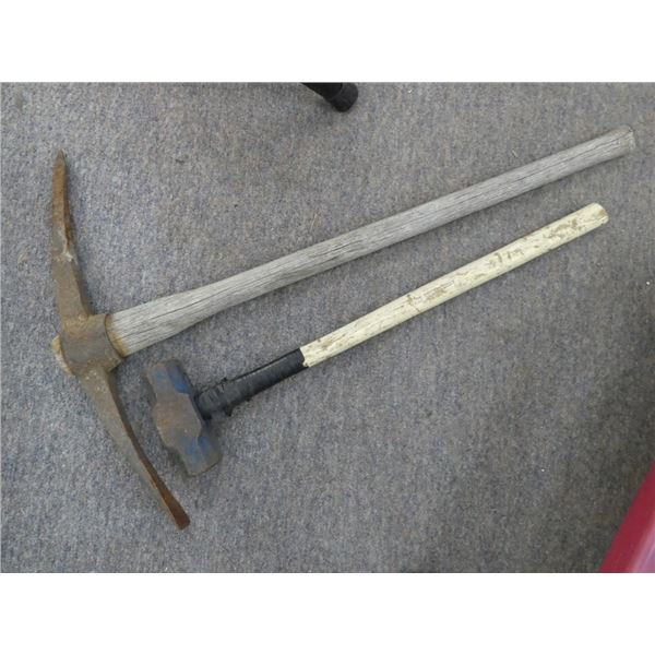 pick axe & sledge hammer