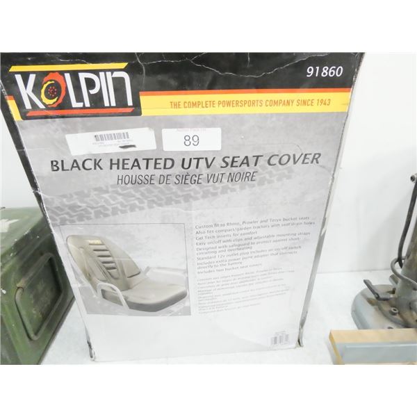 black heated UTV seat cover