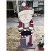 Image 1 : 3' wooden Santa decoration
