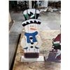 Image 1 : 3' wooden snowman decoration