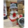 Image 2 : 2 Christmas bells + lighted snowman (missing arm)