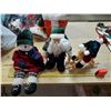 Image 1 : sitting snowman & standing Santa & rocking horse snowman
