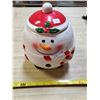 Image 1 : chubby snowman cookie jar
