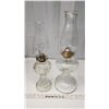 Image 1 : Antique 2 Clear Glass Oil lamps