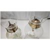 Image 2 : Antique 2 Clear Glass Oil lamps