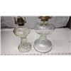 Image 3 : Antique 2 Clear Glass Oil lamps
