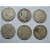 Image 2 : LOT OF 6 DIFFERENT DATES - SILVER CANADIAN QUARTERS (1910, 1912, 1913, 1916, 1917, 1921)